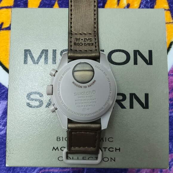 NWT Swatch X Omega Moonswatch Mission To The Saturn Watch - Picture 2 of 4